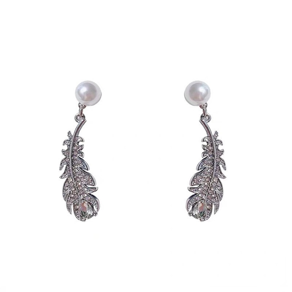 Earrings,sliver Feather earrings